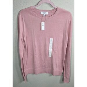 Banana Republic Factory Forever Crew Sweater M Pink Cotton Blend NWT